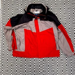 Men’s Columbia Bugaboo Jacket XXL -
Waterproof Jacket Black Red ands Tan
